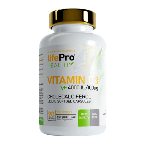 Life Pro - Vitamin D3 With Olive Oil | 90 Softgels (4000ui)